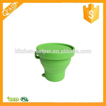 No tóxico Venta al por mayor silicona plegable Camping Cup